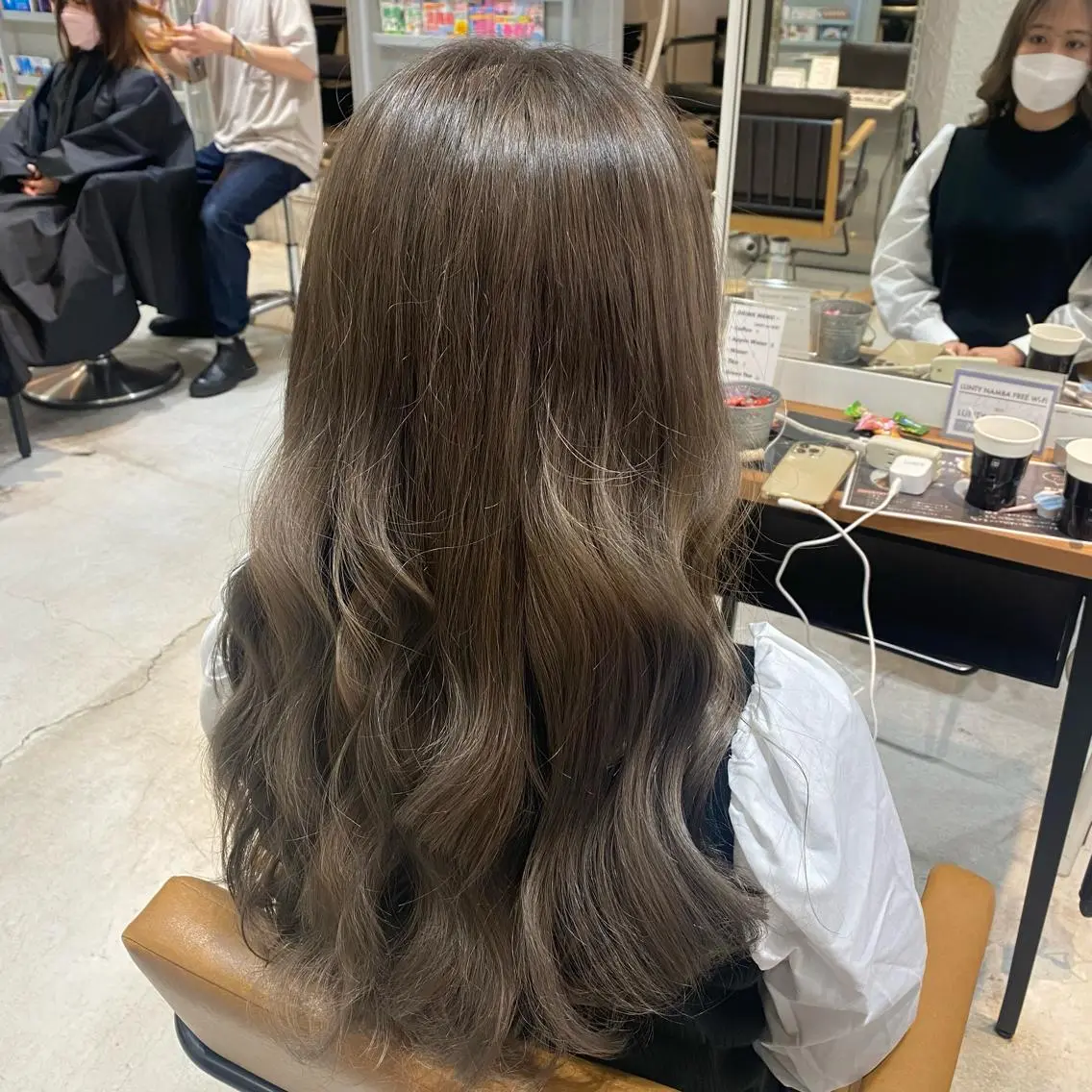 ロング カラー カット ヘアカラー トリートメント 韓国・網紅style 🦋HONOKA🦋のヘアスタイル