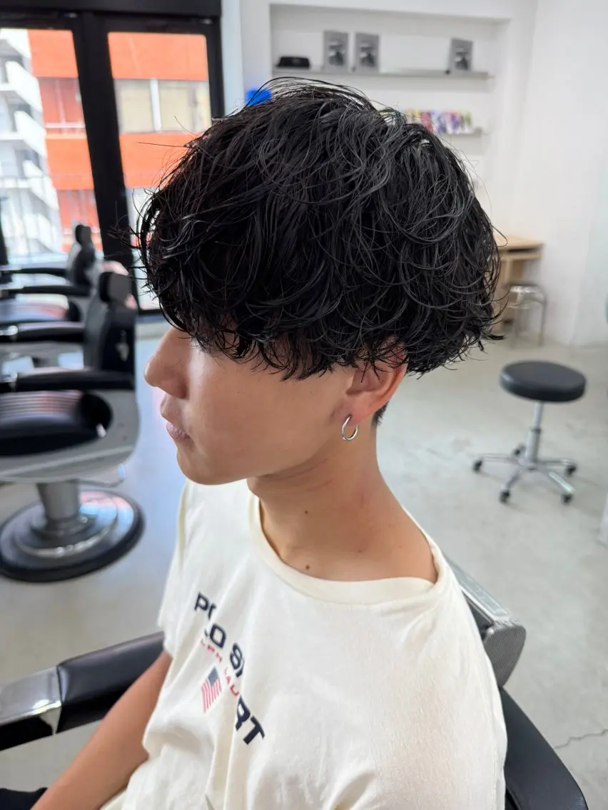 ショート パーマ メンズ カット パーマ トリートメント 亀井隆汰/メンズ専門 パーマ特化美容師のヘアスタイル