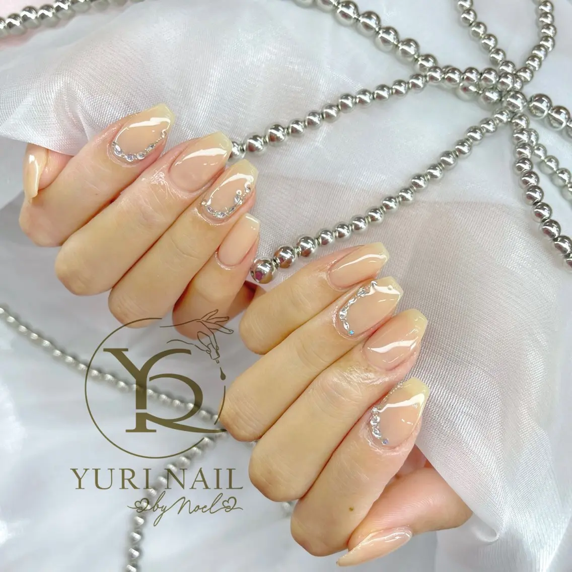 ネイル チークネイル フットネイル フレンチネイル グラデーション キラキラネイル ハンドネイル フットネイル ハンドケア YURI Nail Funabashiのネイルデザイン