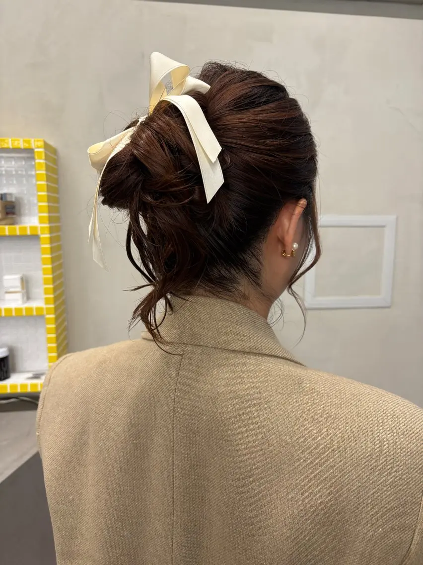 セミロング ヘアアレンジ ヘアセット yuuna/ ハッシュカット🎀のヘアスタイル