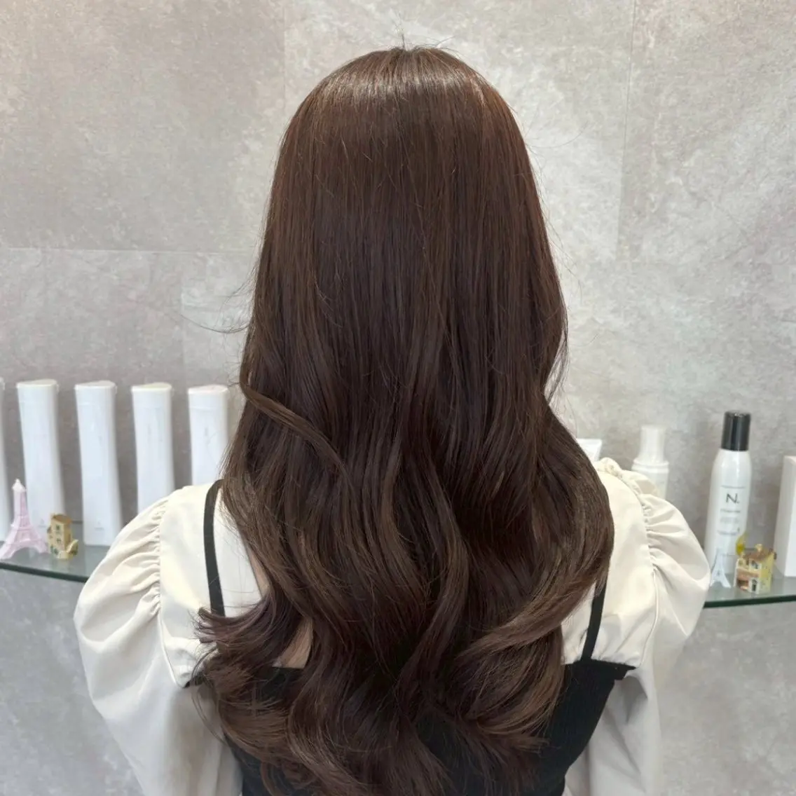 ロング カラー ブリーチ ブラウンカラー インナーカラー ラベンダーカラー 顔周りカット ヘアカラー トリートメント 韓国ヘアケアブリーチ 莉奈のヘアスタイル