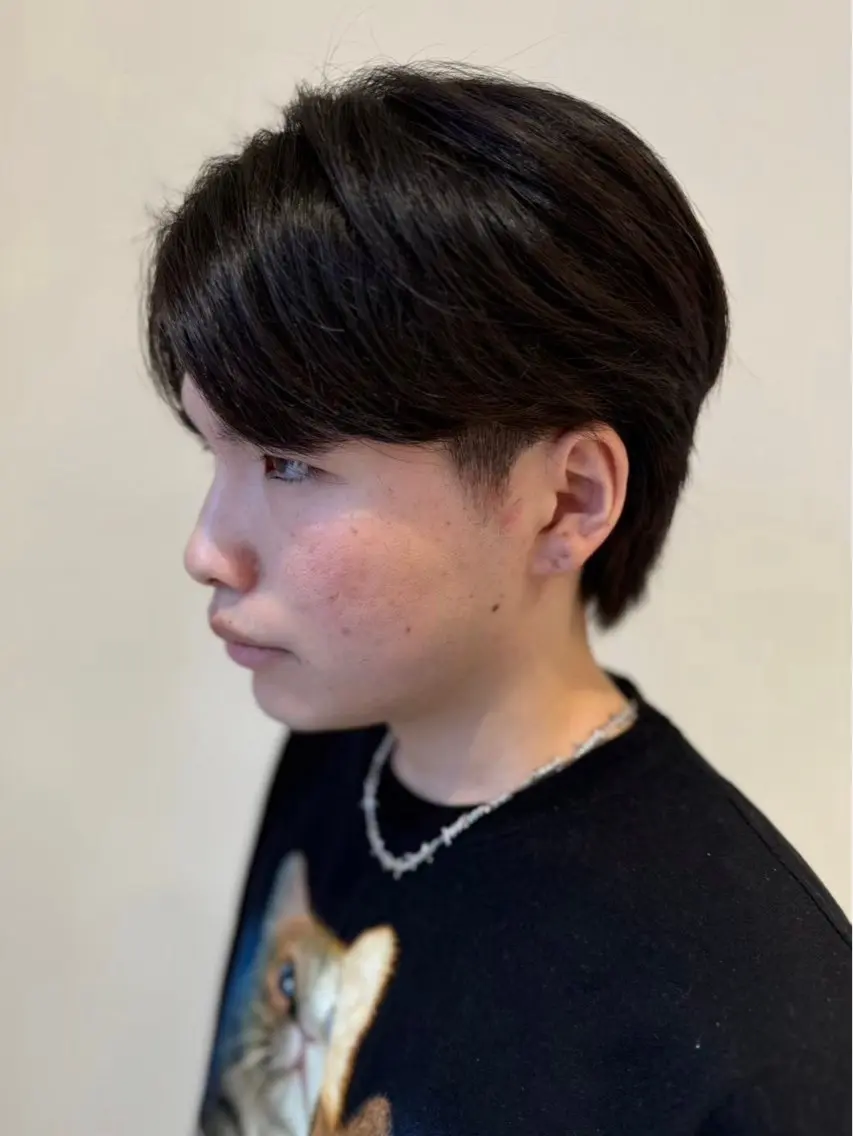 ショート パーマ メンズ カット 縮毛矯正 曲がる縮毛矯正 /ハイライト/土屋丈のヘアスタイル