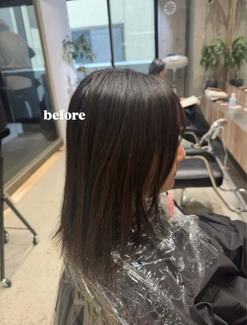 ミディアム カラー ベージュカラー ブリーチ ダブルカラー ブリーチなしカラー モデル募集中 🫧こうめ🫧のヘアスタイル