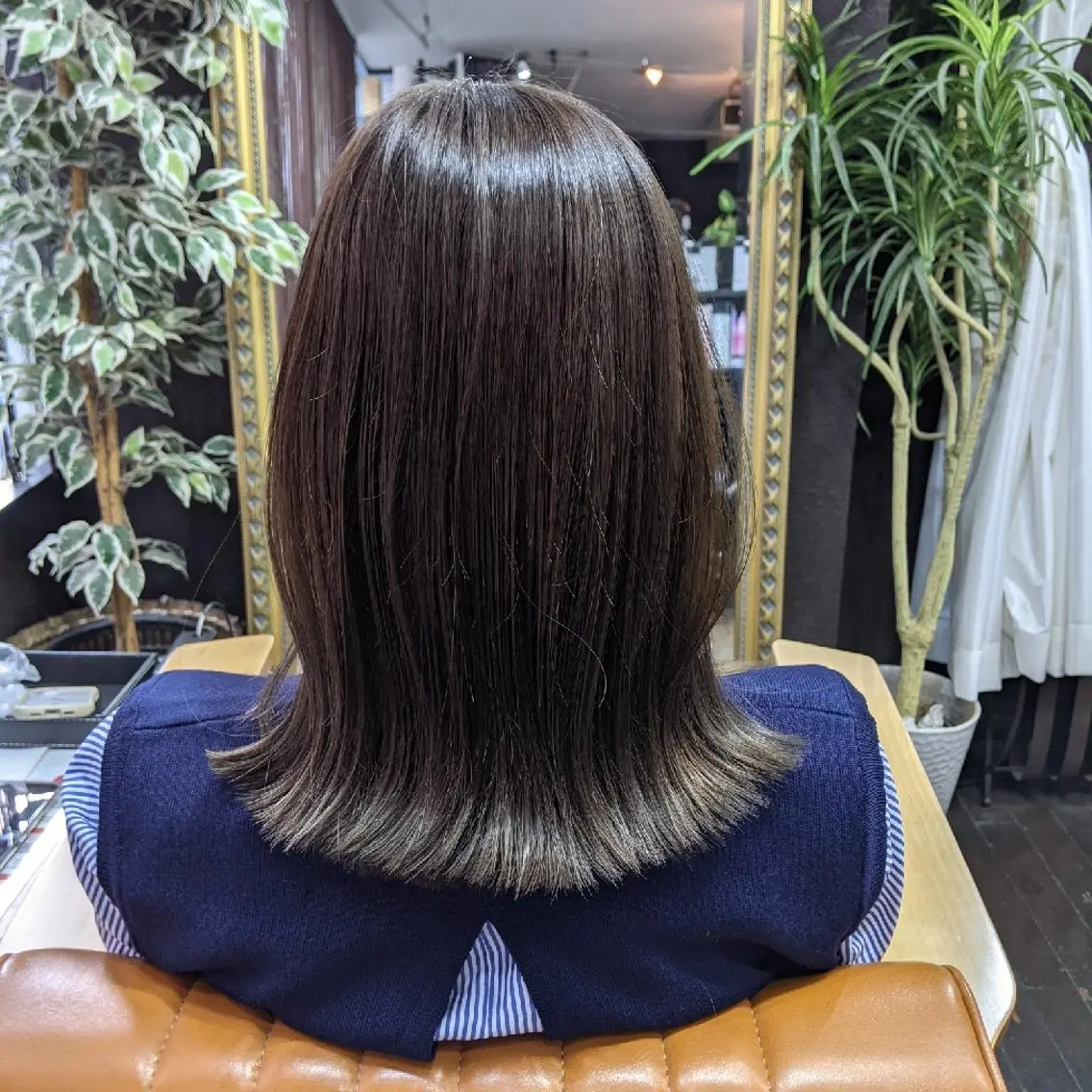 ミディアム カラー オリーブカラー カット ヘアカラー ヘアセット HIKARI@ Ruheplatzのヘアスタイル