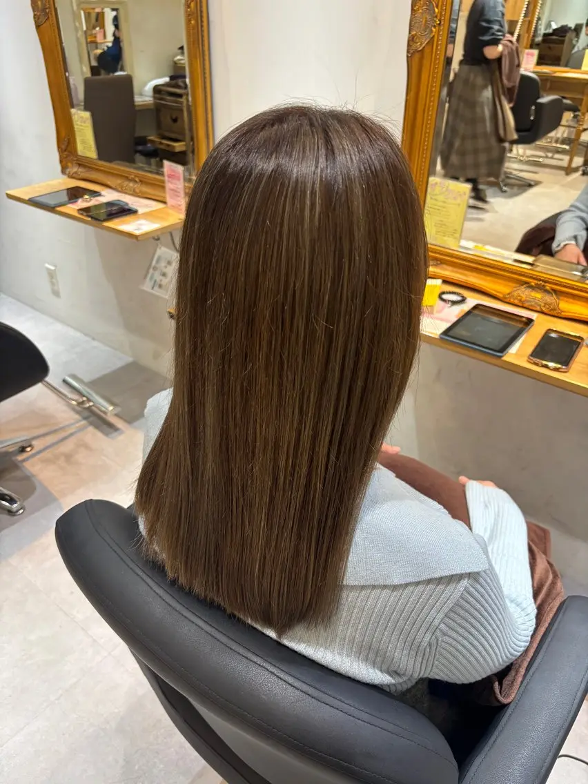 ロング カラー ハイライトカラー ハイライト ツヤカラー🫧Sae ネイルモデル募集中のヘアスタイル