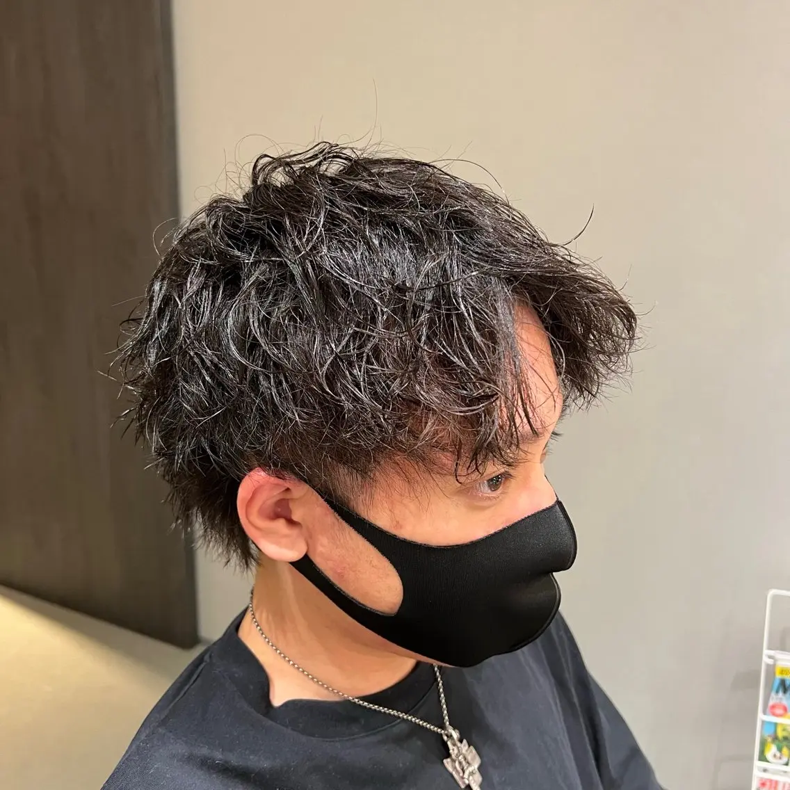 ショート パーマ メンズ カット パーマ 梅田茶屋町メンズ 専門美容師 山元一平のヘアスタイル