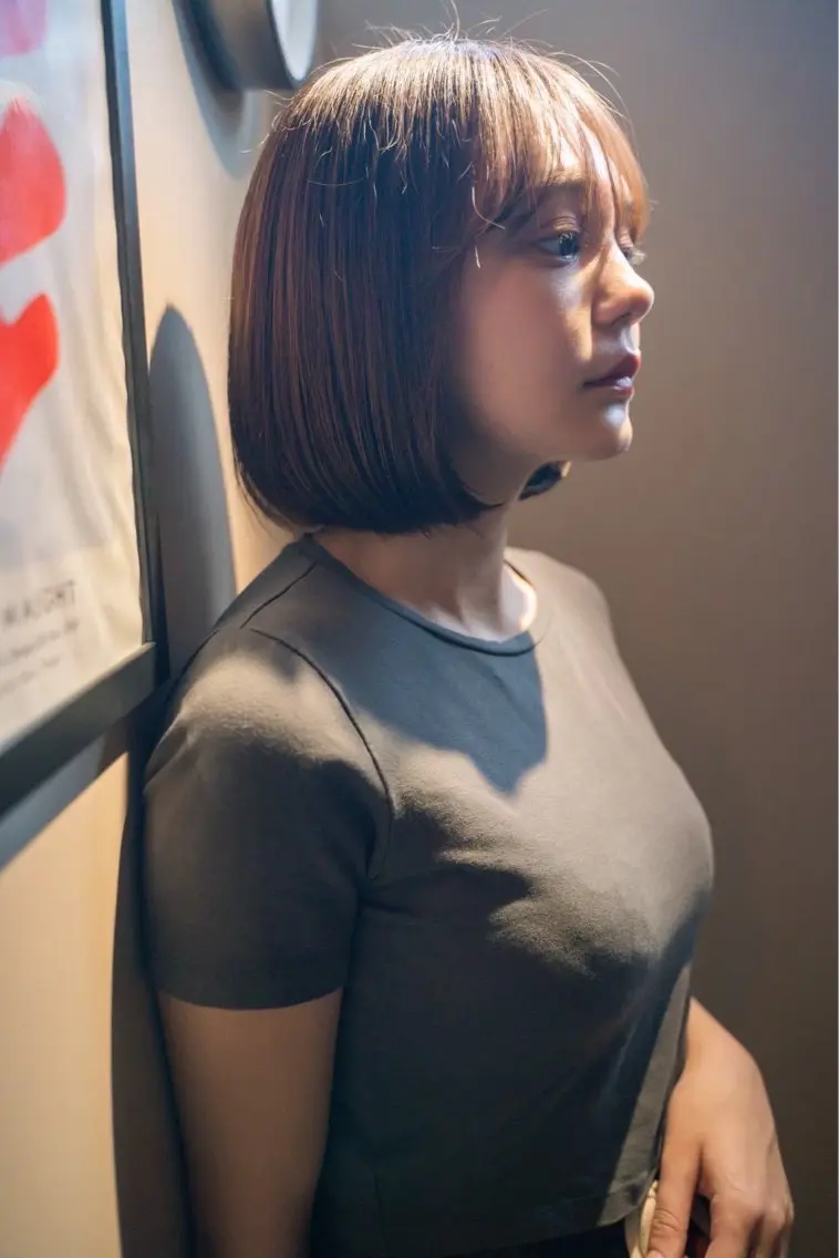 ショート カラー カット 割引中‼️縮毛矯正 船橋駅5分/鈴木杏美のヘアスタイル