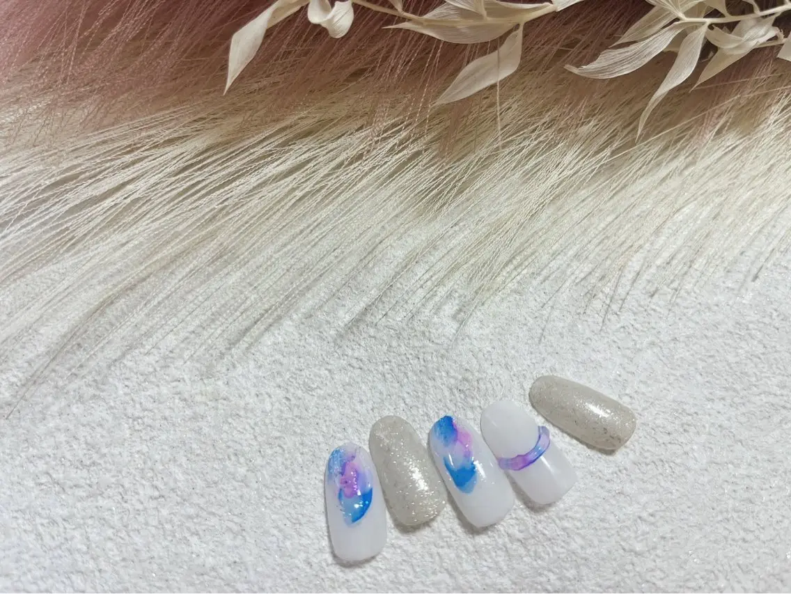 ネイル ジェルネイル メンズネイル パラジェル 春ネイル 夏ネイル ハンドネイル kiki nail &brow二子玉川のネイルデザイン