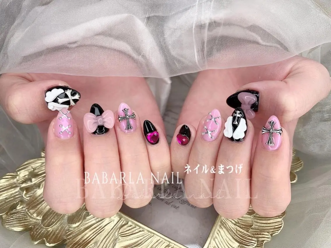 ネイル リボン Babarla Nailのネイルデザイン