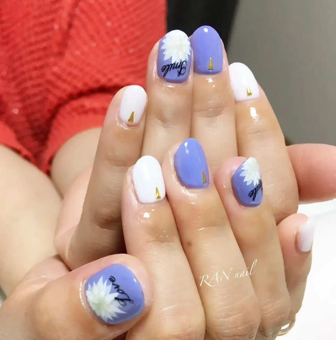 ネイル ブルー フットネイル ハンドネイル フットネイル RAN nailのネイルデザイン