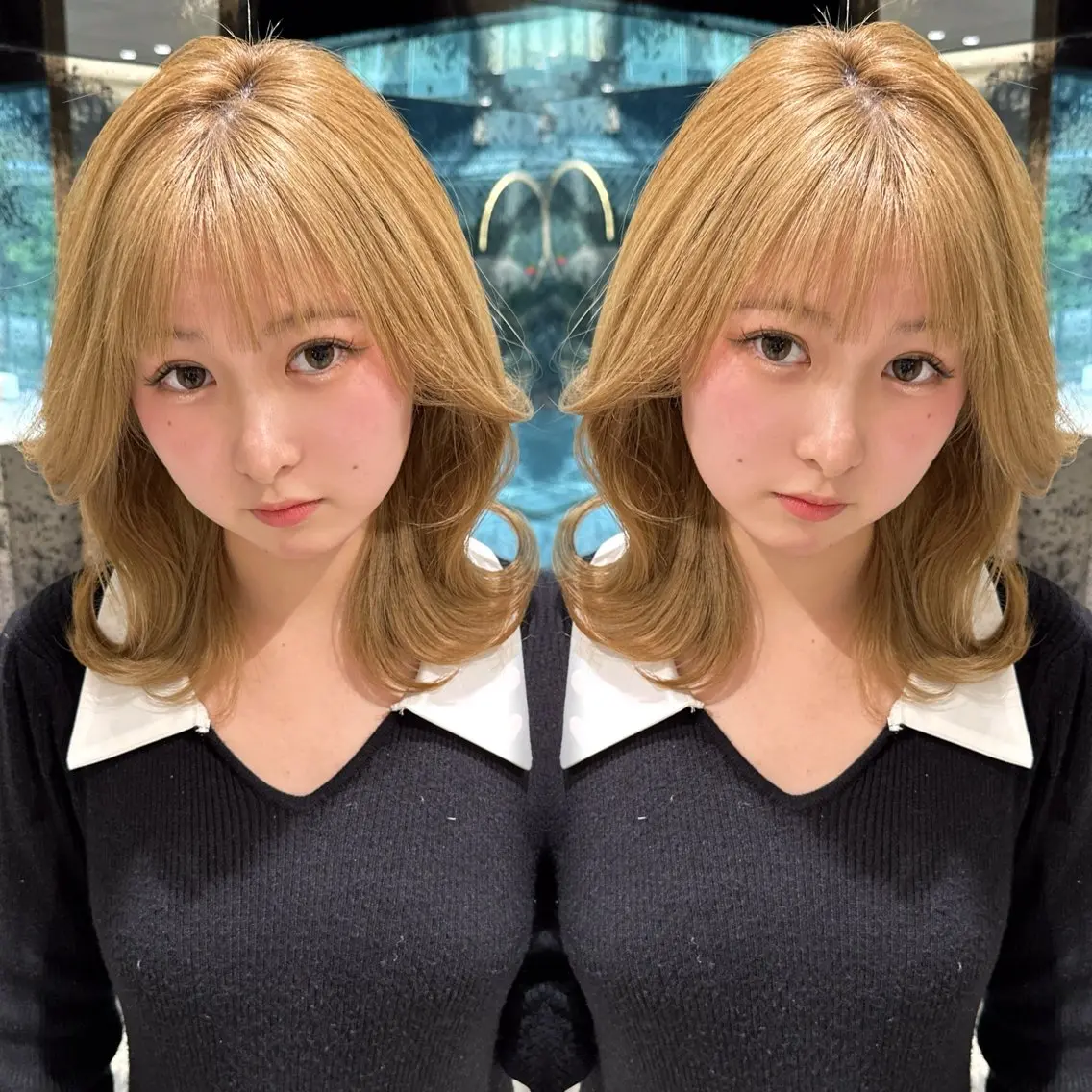 ミディアム カラー もえな 💋👼🏻のヘアスタイル