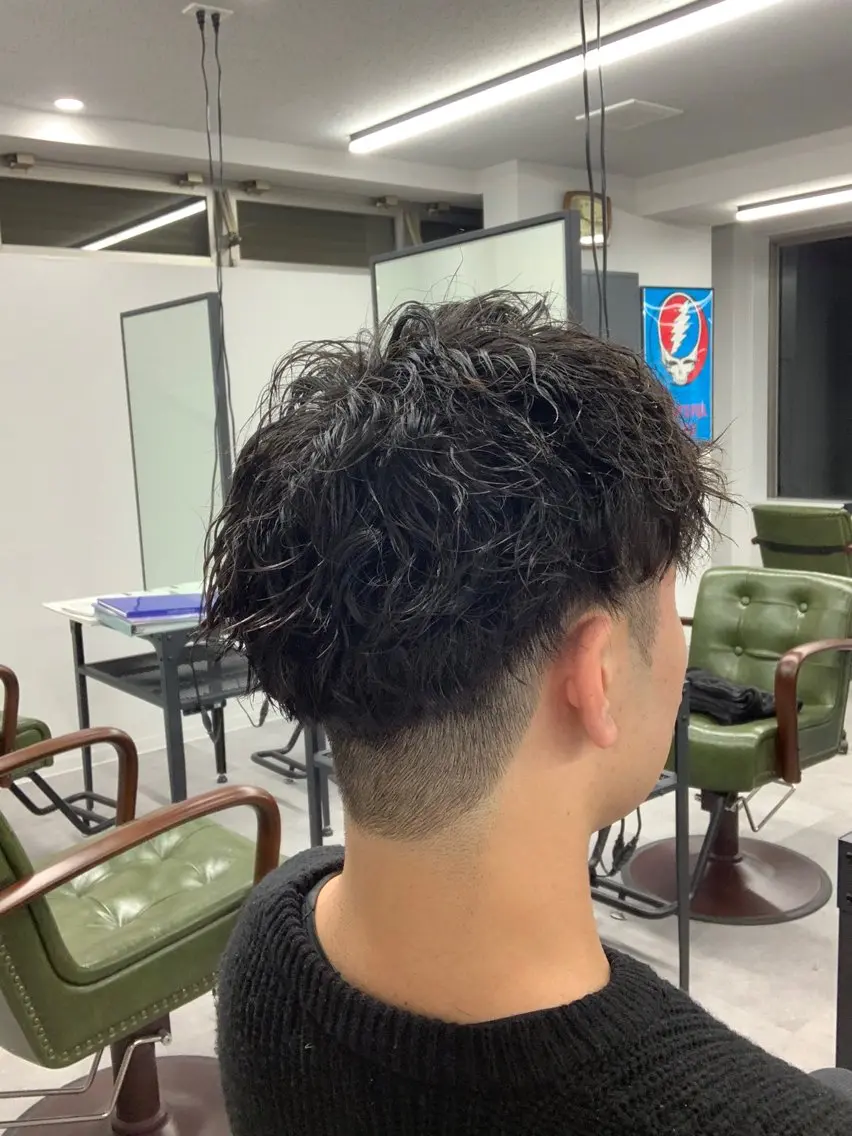 パーマ メンズ カット パーマ 藤倉 翔平のヘアスタイル