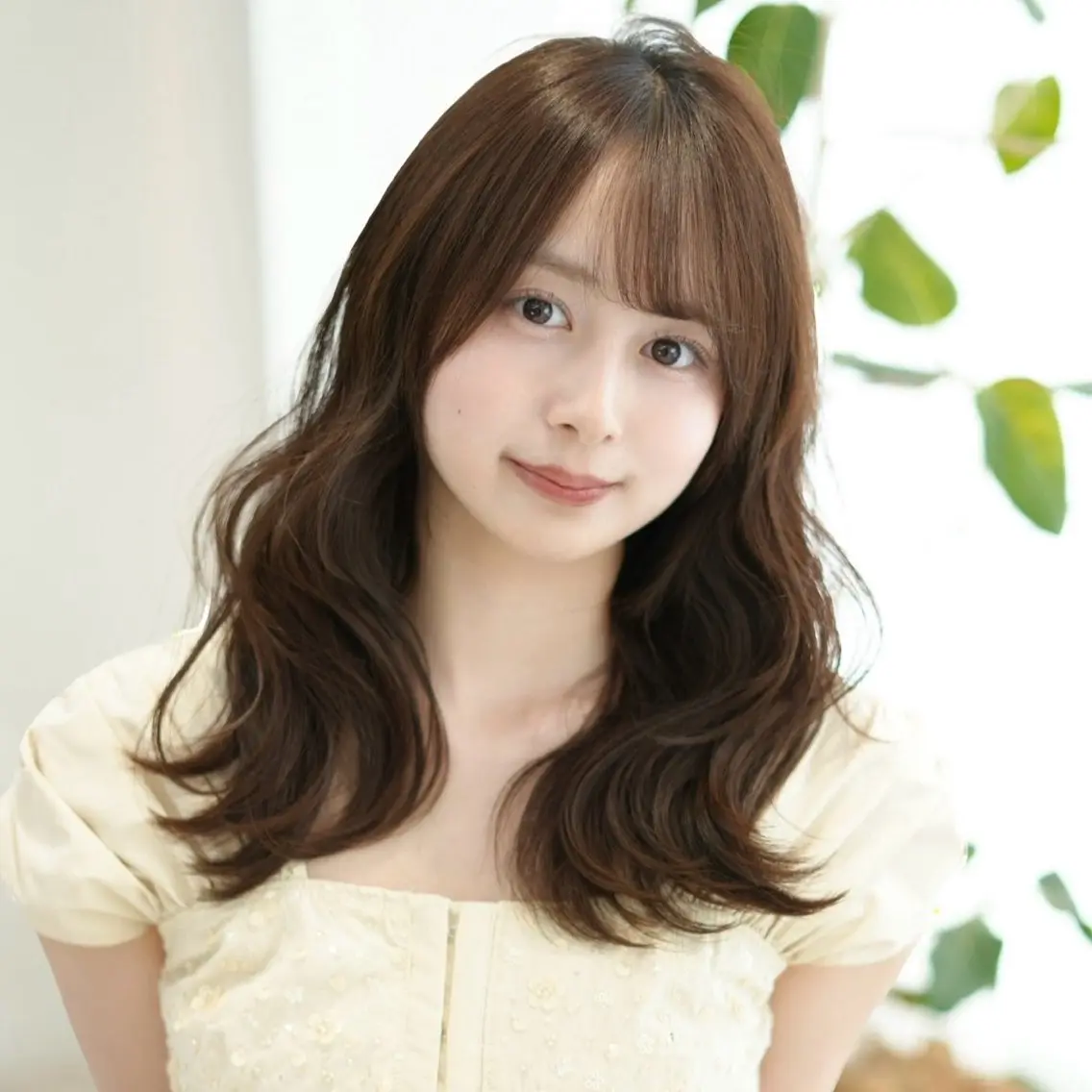 セミロング カット ヘアカラー トリートメント 大人可愛い顔周り・ 縮毛矯正/ショウのヘアスタイル
