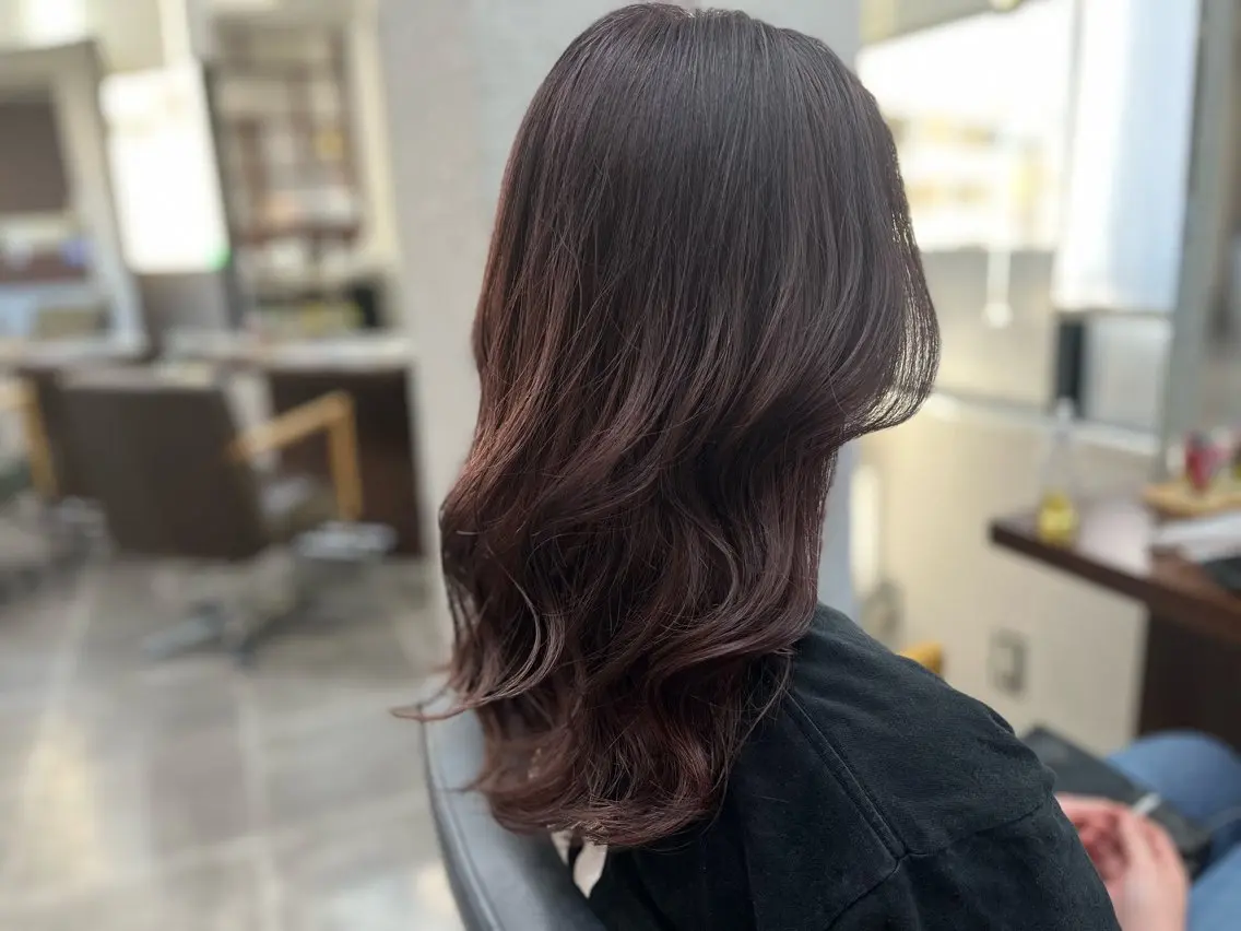 セミロング カラー 長内 大明のヘアスタイル