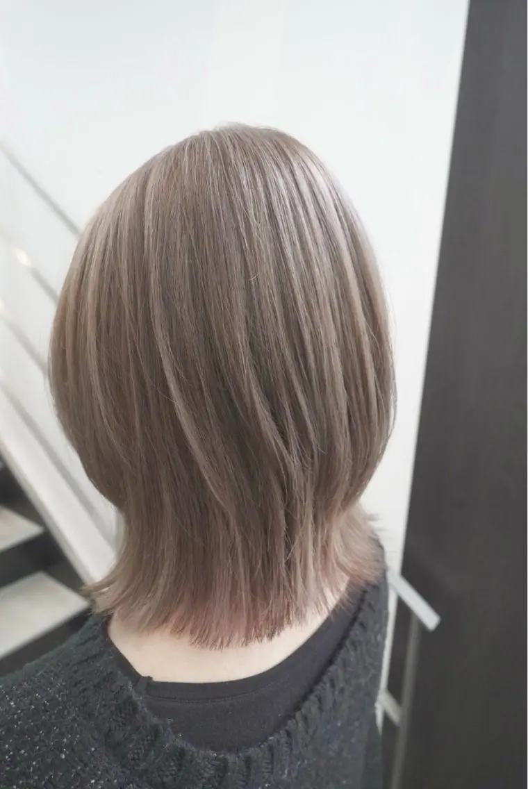 ミディアム カラー ベージュカラー ヘアカラー トリートメント ヘアセット yoshi ☆のヘアスタイル