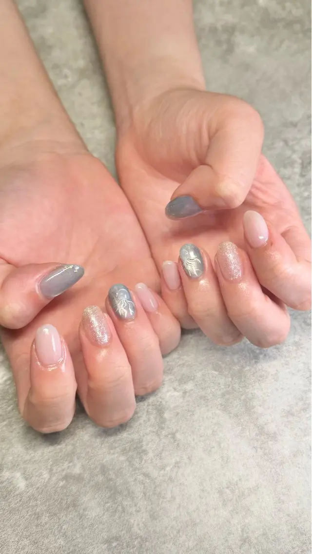 ネイル ハンドネイル ハンドケア shino🌟 痛ネイルのネイルデザイン