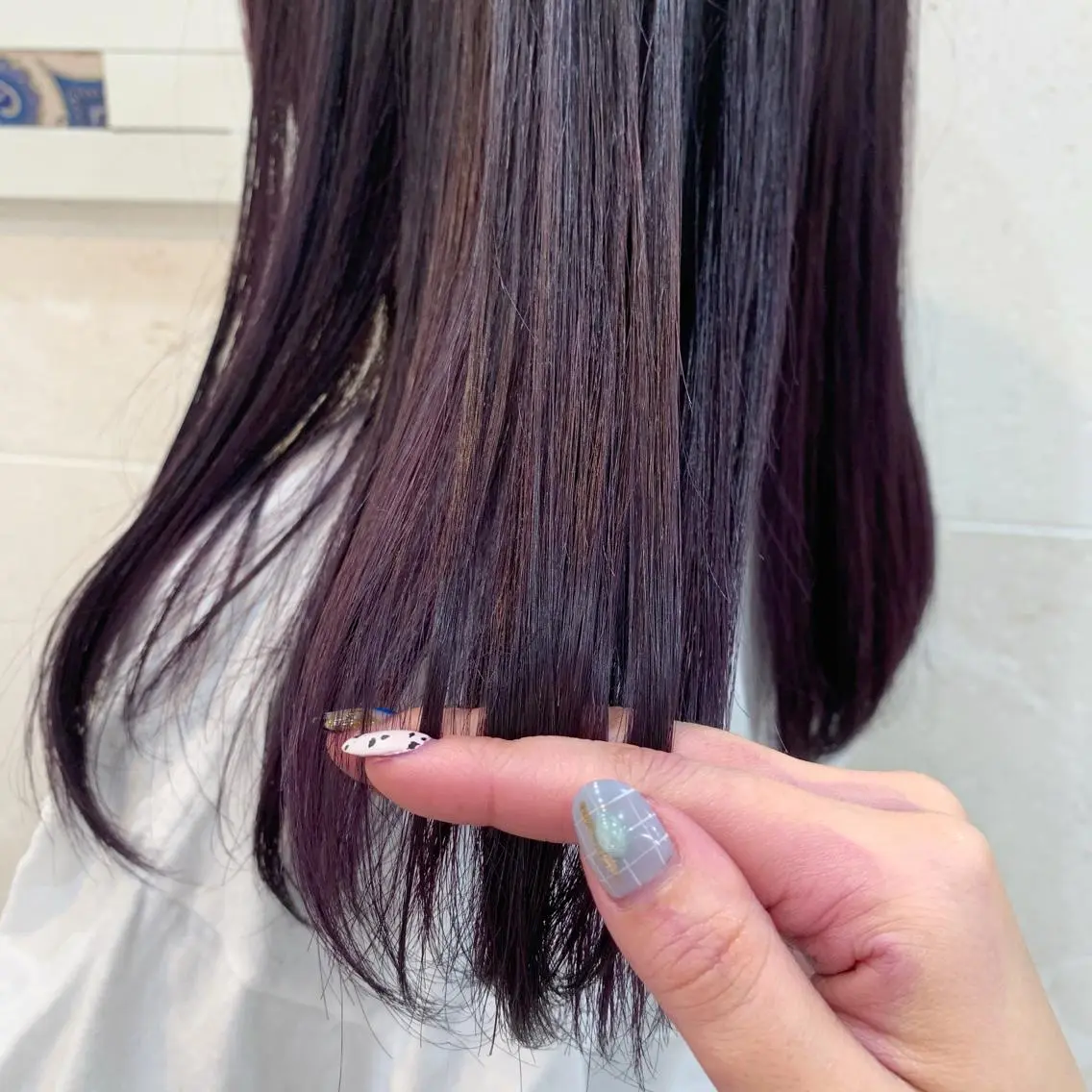 セミロング カット ヘアカラー トリートメント 💘カラー人気No. 1💘SAYAのヘアスタイル