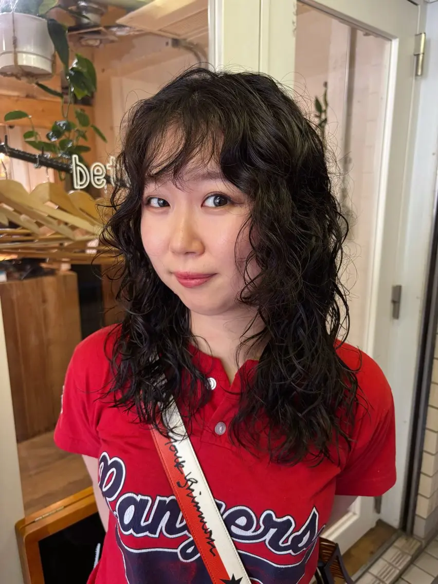 セミロング パーマ カット パーマ kaito パーマ募集！🔵のヘアスタイル