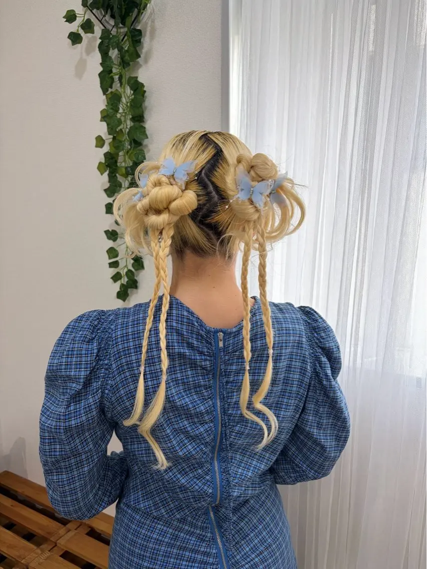 【これで完璧👌】360度可愛いヘアセット🎀+顔まわりカット✂️の写真