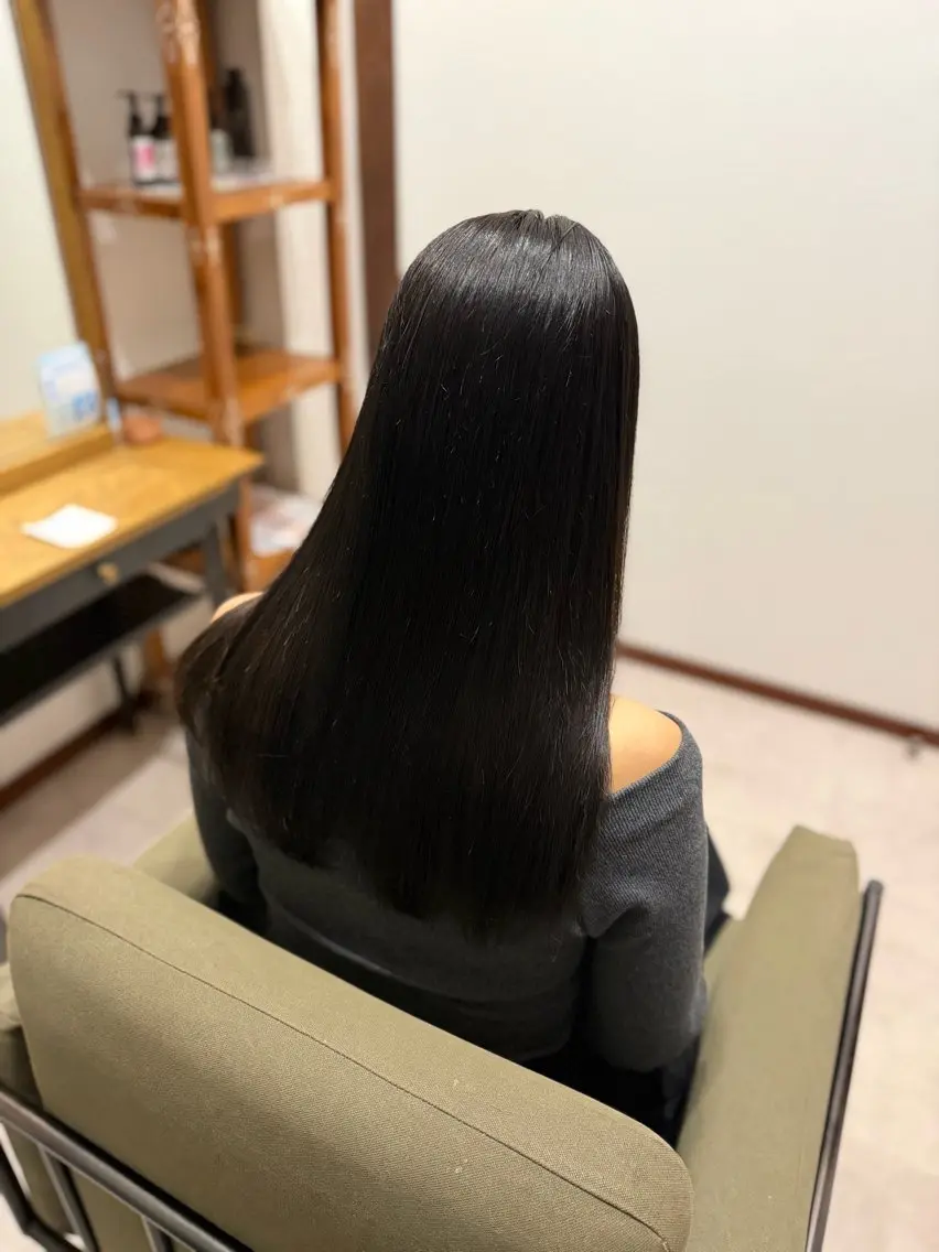 ロング 縮毛矯正 縮毛矯正 髪質改善×美髪矯正/ 岡山/総社/出水裕大のヘアスタイル