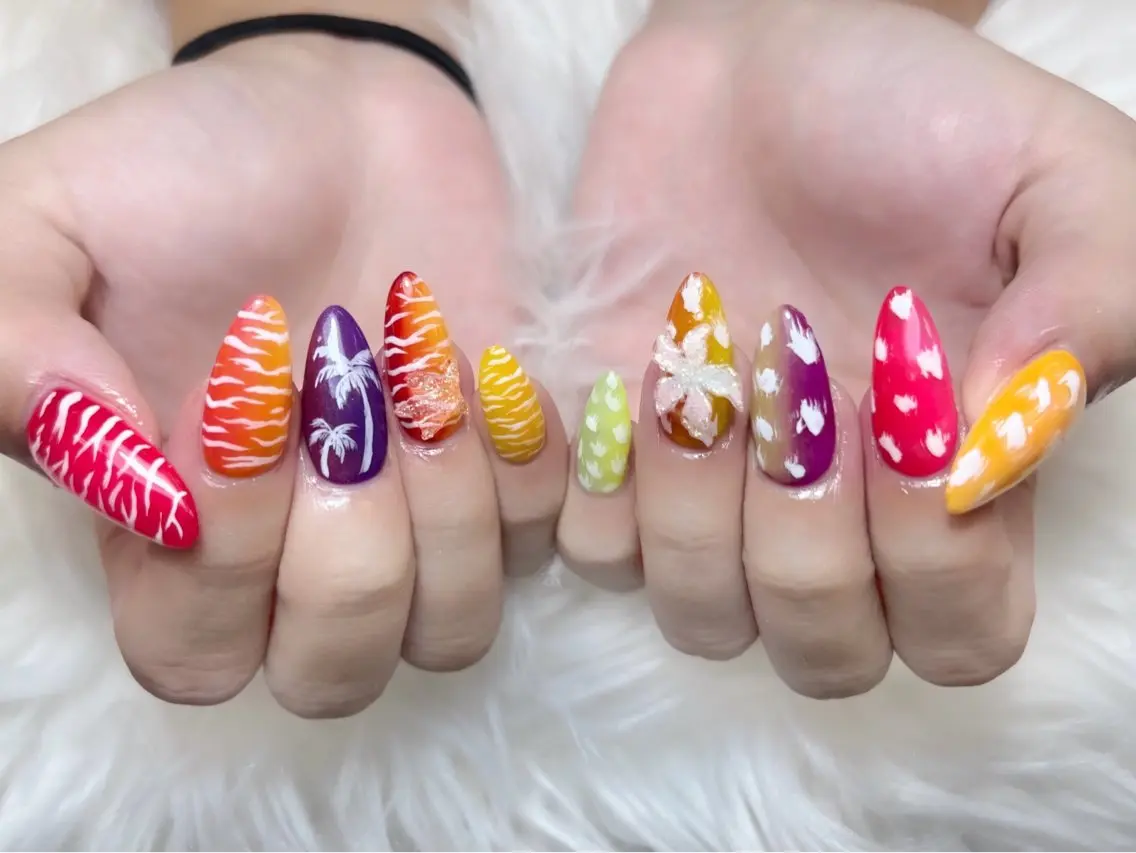 ネイル 夏ネイル ハンドネイル Kei Nail Salonのネイルデザイン