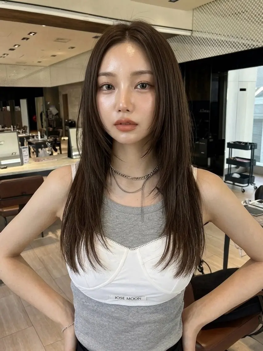 ロング ロングレイヤー レイヤーカット ロング カット トリートメント ヘッドスパ SHION/銀座 まとまるカット🩵のヘアスタイル