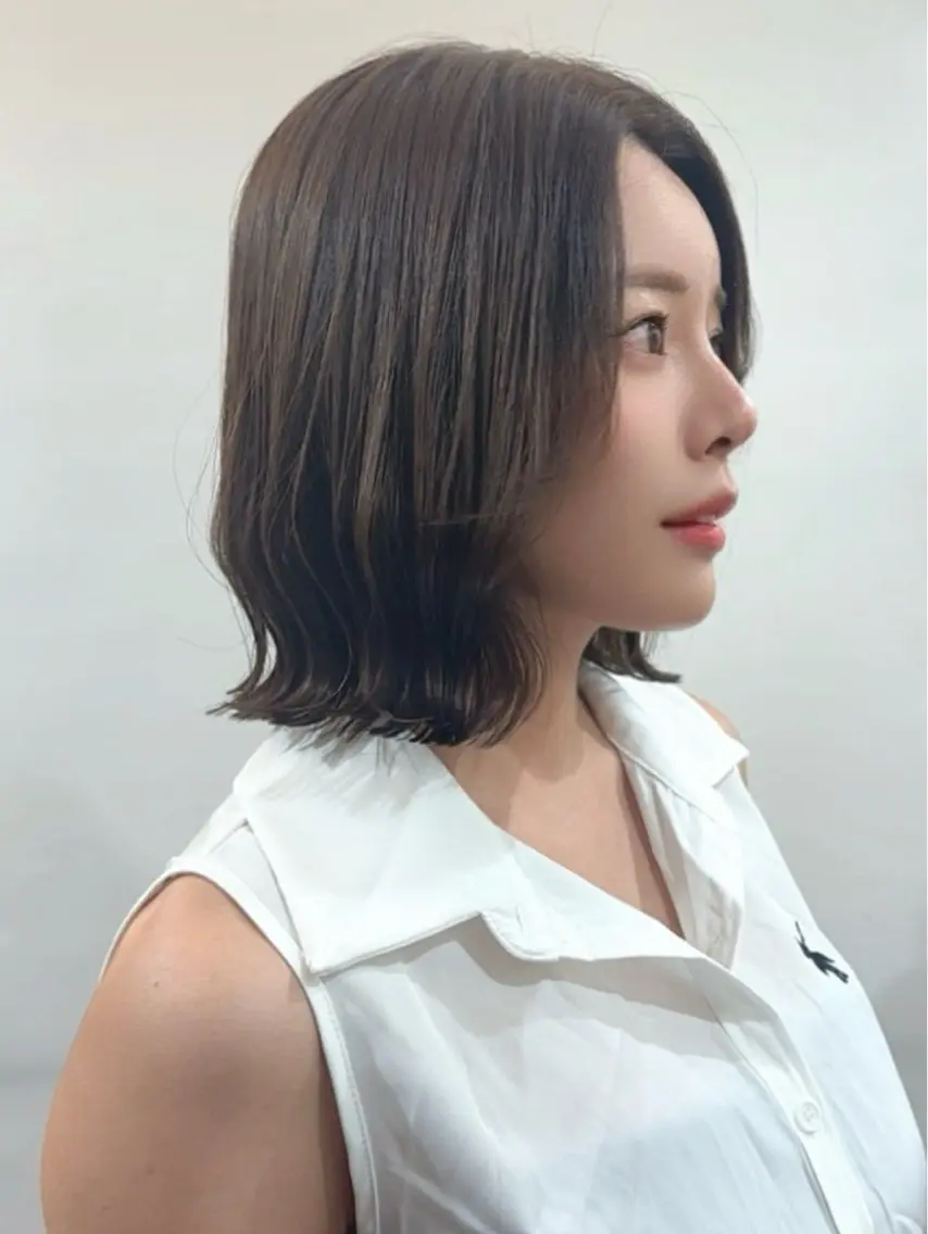 ショート カラー ボブ レイヤーカット 桐村 健太郎のヘアスタイル