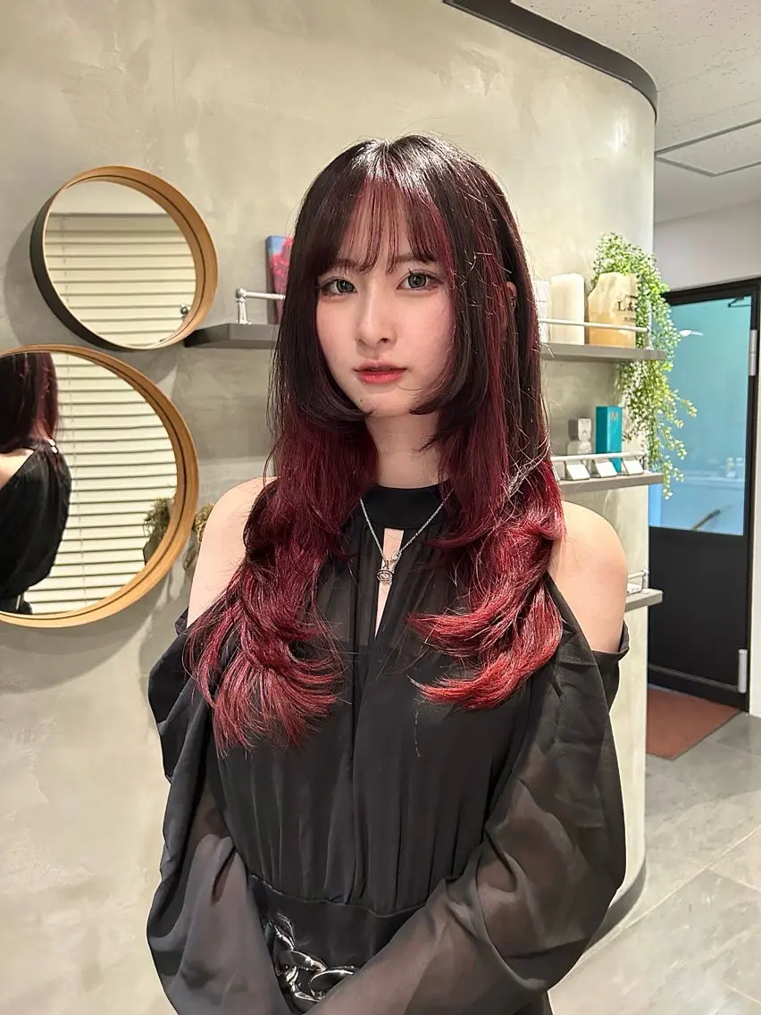ロング カラー カット ヘアカラー トリートメント タナカ カナ🫧のヘアスタイル
