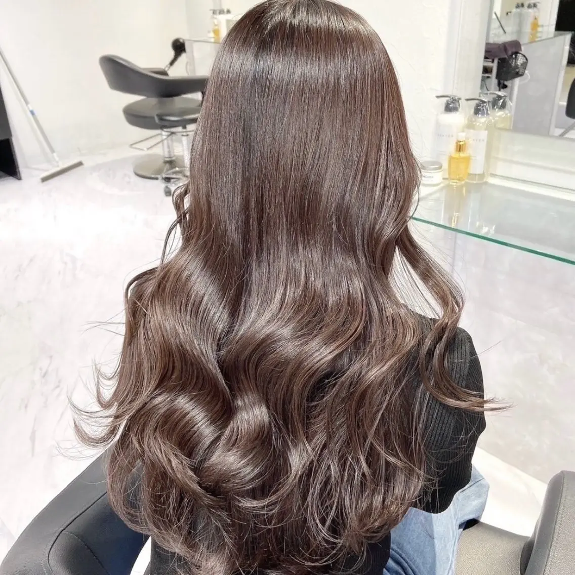 セミロング 🎀🧁ダメージレス 艶髪カラー🧁🎀のヘアスタイル