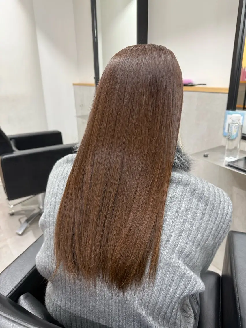 ロング ヘアカラー 新宿/ベージュ/ 透明感カラー/タクマのヘアスタイル