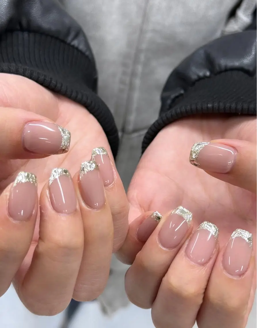 ネイル フレンチネイル ガラスフレンチ Ihoji Hotaruのネイルデザイン