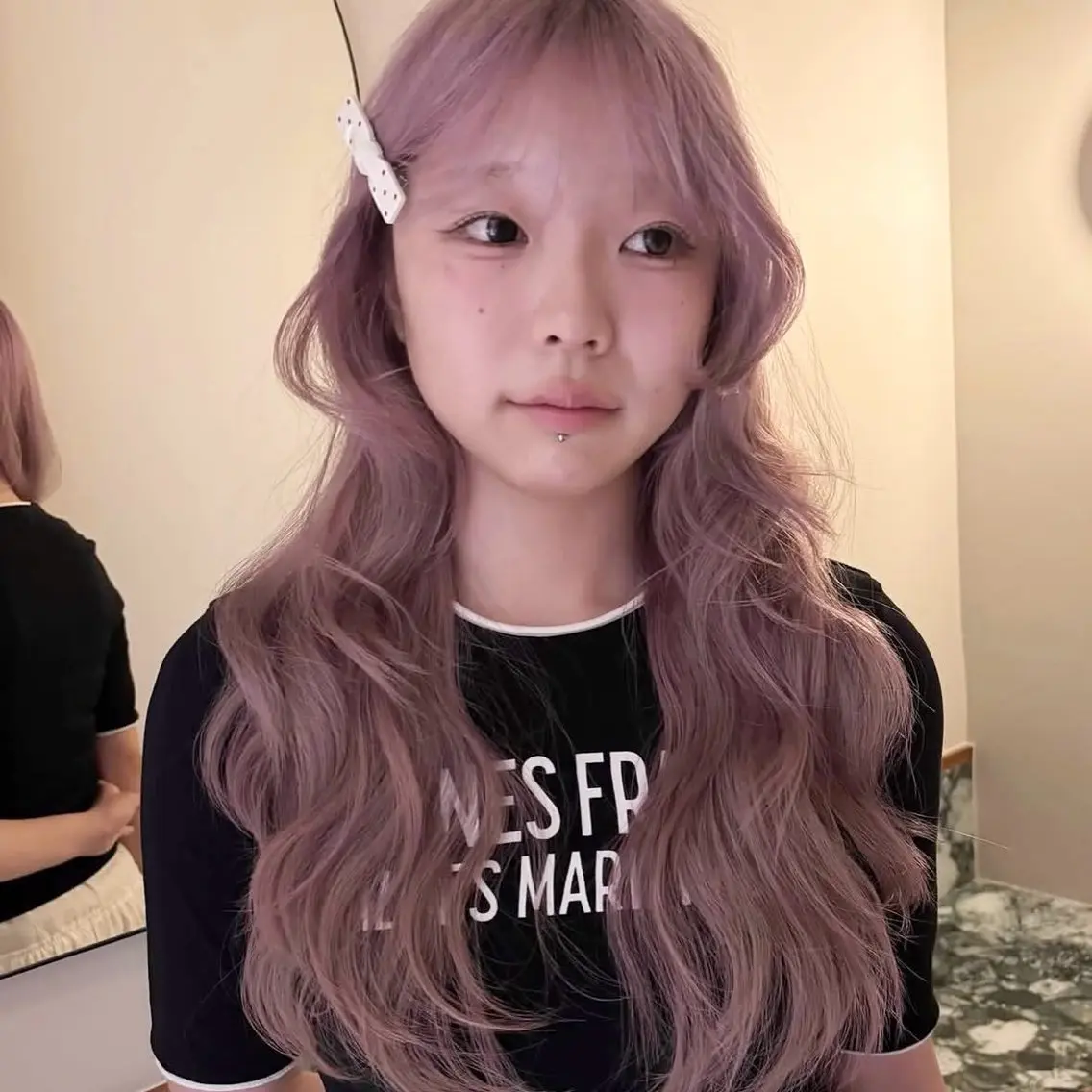 ロング ヘアカラー yuna🎀 ピンク・ラベンダーのヘアスタイル