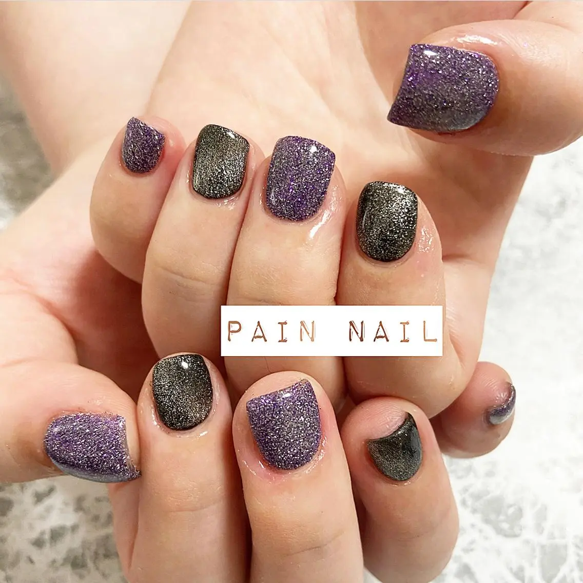 ネイル フラッシュネイル マグネットネイル ワンカラーネイル P. nailのネイルデザイン