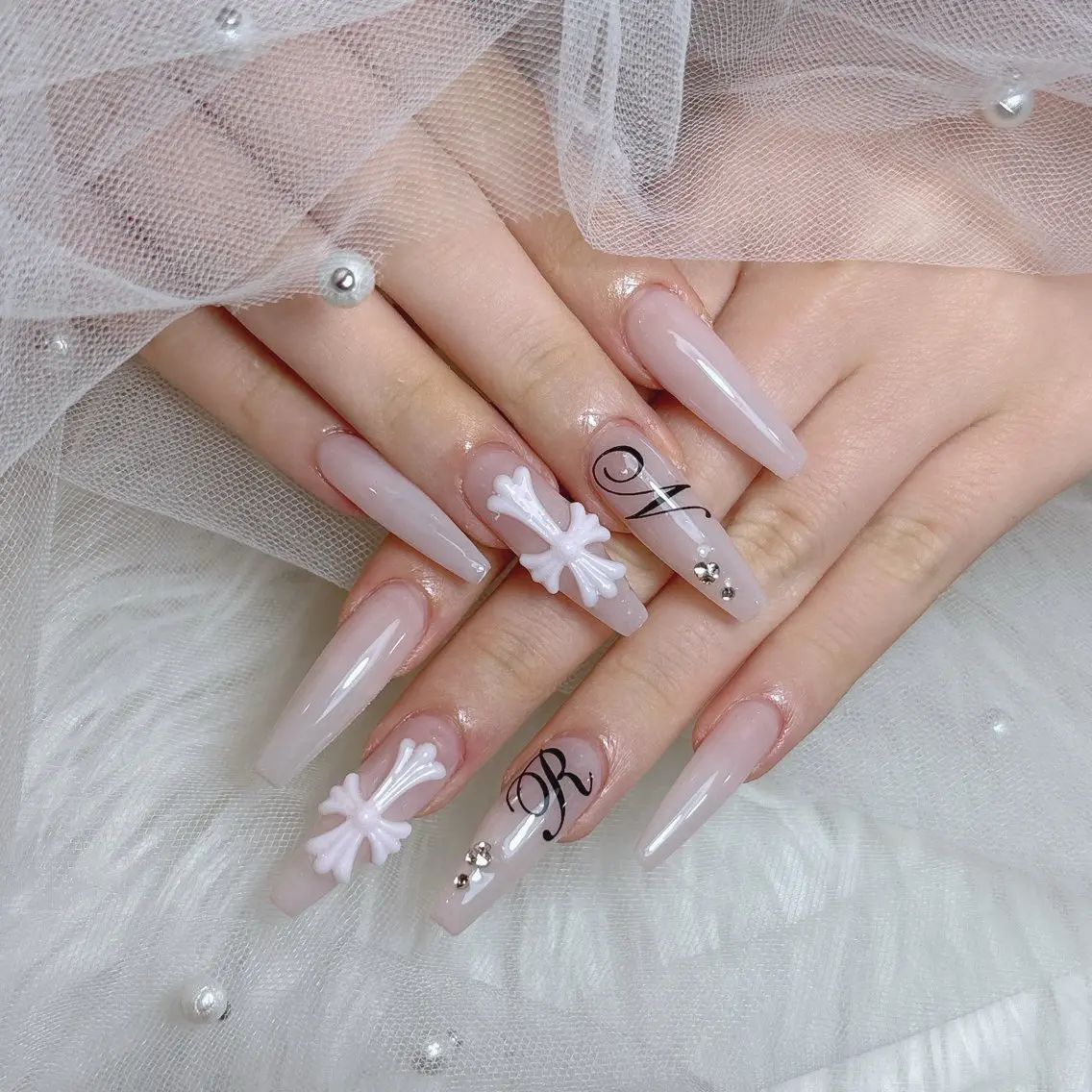 ネイル 韓国ネイル ロングネイル ピンク シンプルネイル ワンホンネイル Sora NAILのネイルデザイン