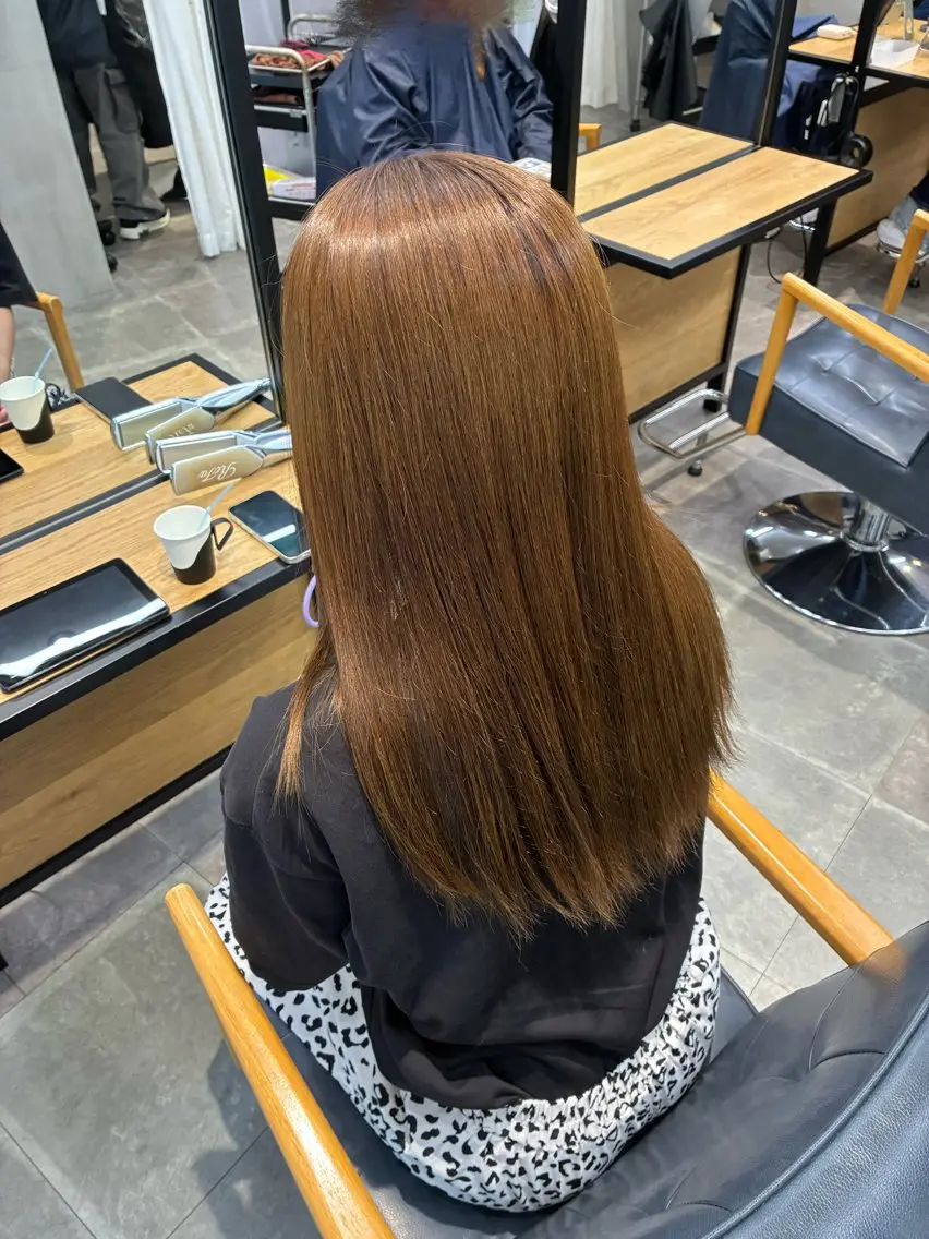 🍐9月限定🍐【U30】🥣ブリーチなしワンカラー&美容液セラミドトリートメント🥣の写真