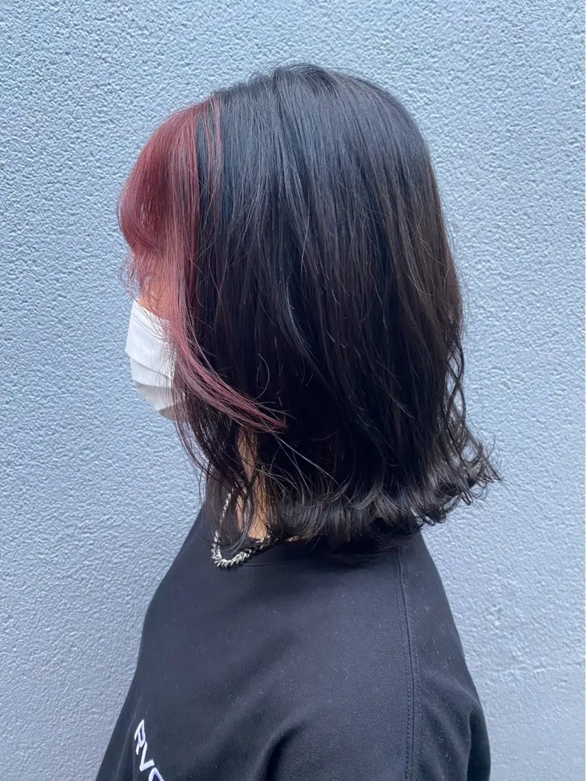 ミディアム カラー ヘアカラー 瀬田/透明感カラー/ トレンドヘア/林遼河のヘアスタイル