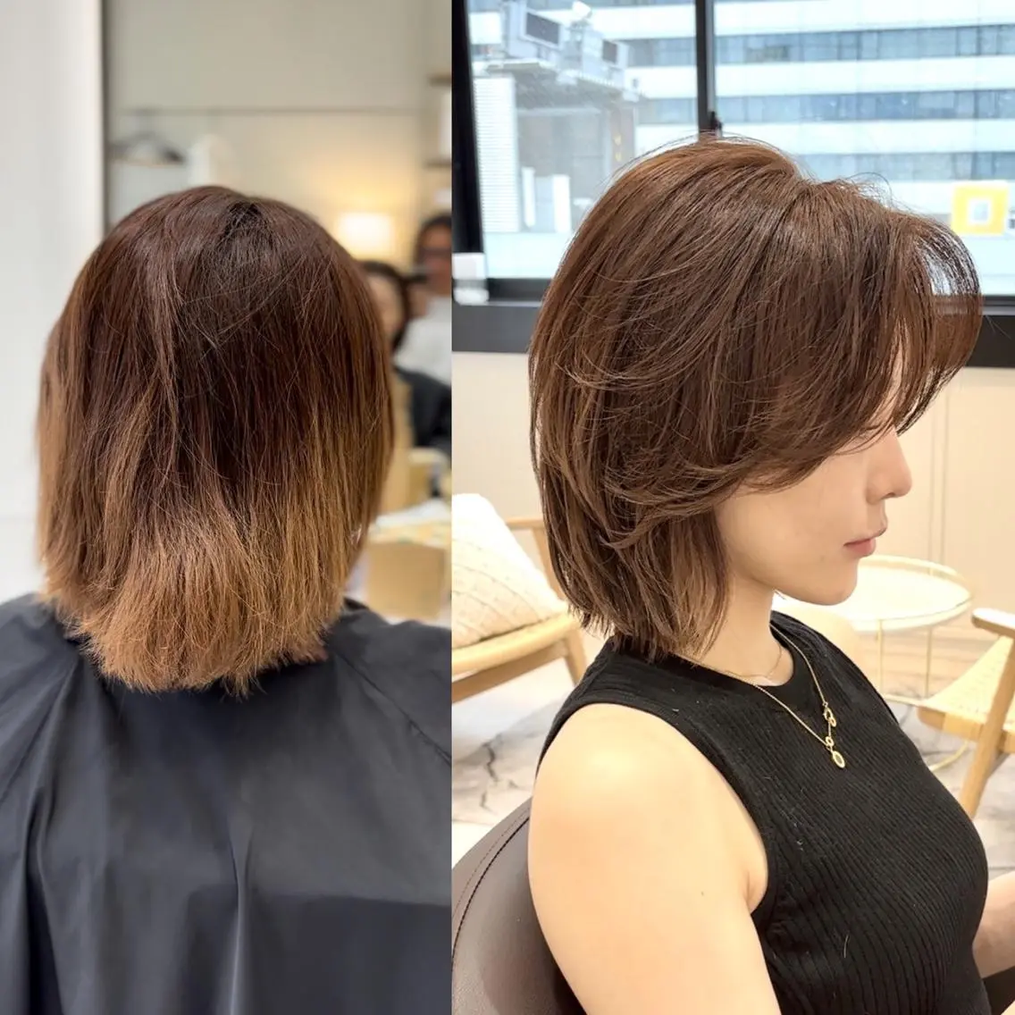 ミディアム EIGHT plum TOKIOリミテッドのヘアスタイル