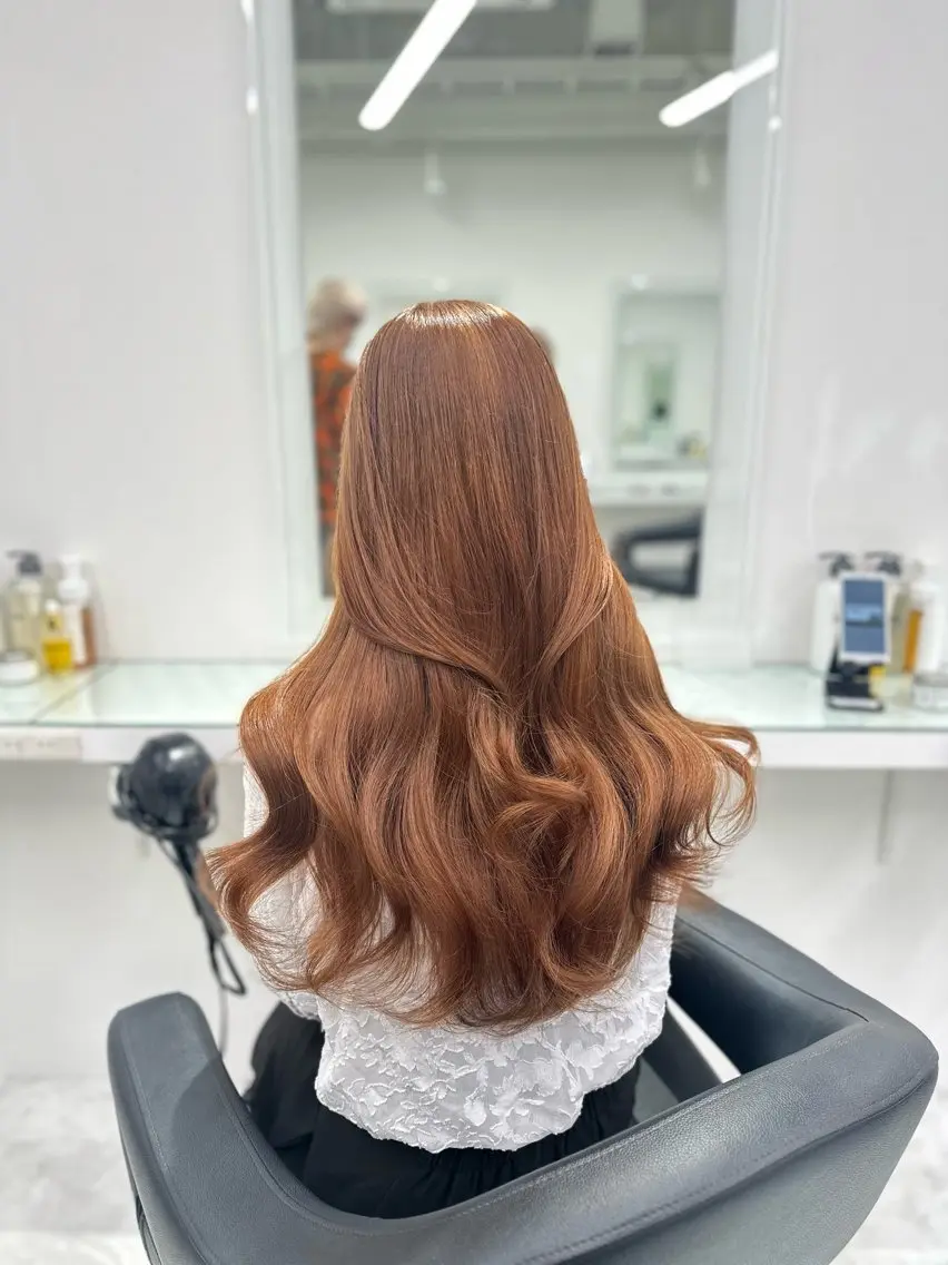 セミロング カラー ヘアカラー トリートメント ヘッドスパ ヘアセット ❄最強かわいいカラー ❄️MINA❄️のヘアスタイル