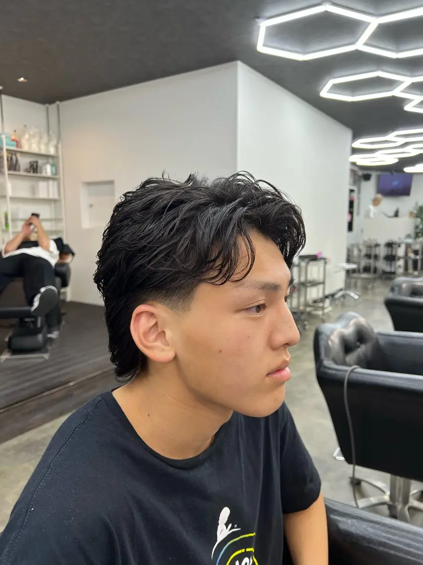 ショート メンズ メンズパーマ メンズ特化美容師 龍輝🔥のヘアスタイル