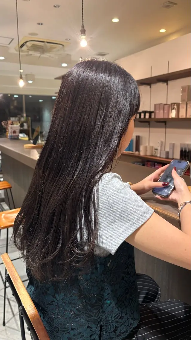 ロング カラー 透明感カラー ヘアカラー トリートメント Dreap anのヘアスタイル