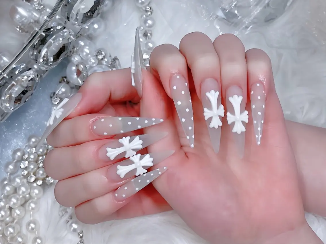 ネイル クリアネイル ドット フットネイル ジェルネイル グリーン ハンドネイル Rin Nail 新大久保店のネイルデザイン