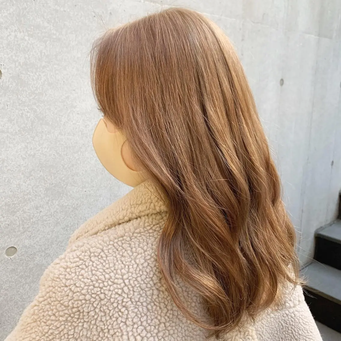 ミディアム カラー ヘアアレンジ ベージュカラー ミルクティーベージュ 🍒暖色✖️レイヤー /Haruna🍒のヘアスタイル