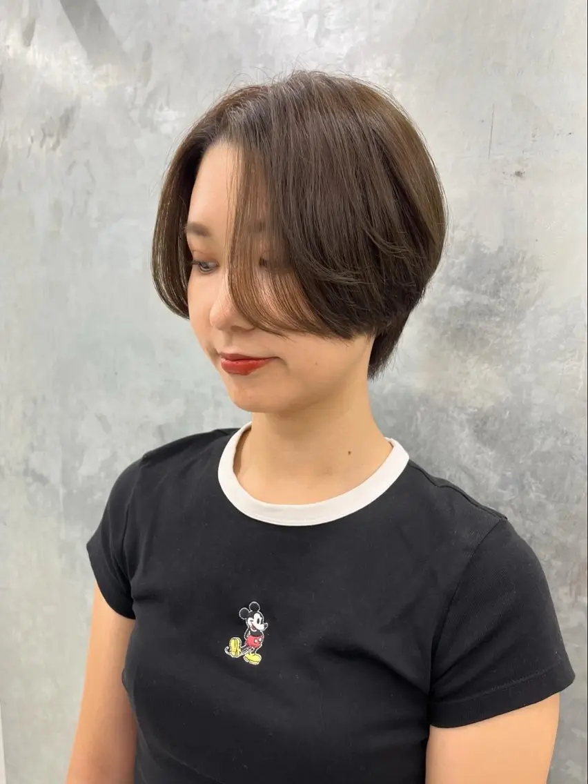 ショート ハンサムショート ショートヘア カット ヘアカラー トリートメント 神作 汐里　江古田 /透明感カラー🌿のヘアスタイル