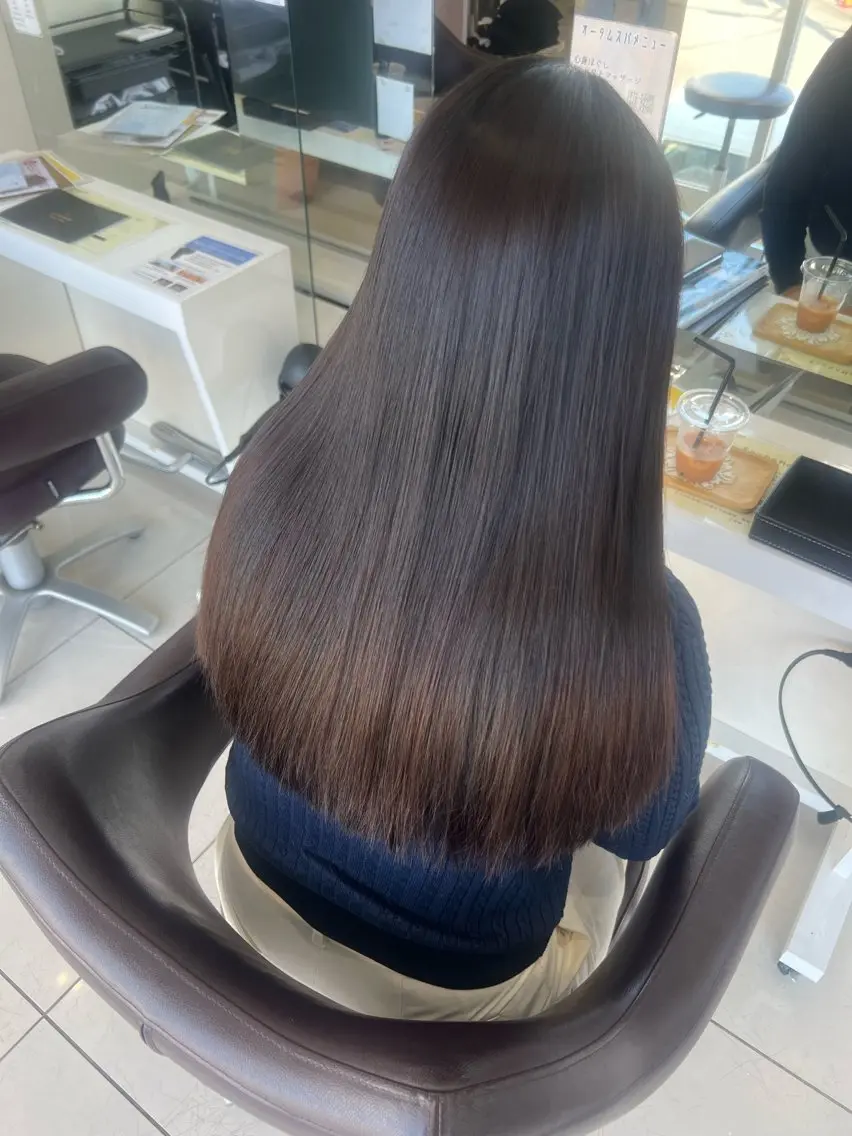 ロング パーマ カット 縮毛矯正 TELA HAIR 石岡♡aikaのヘアスタイル