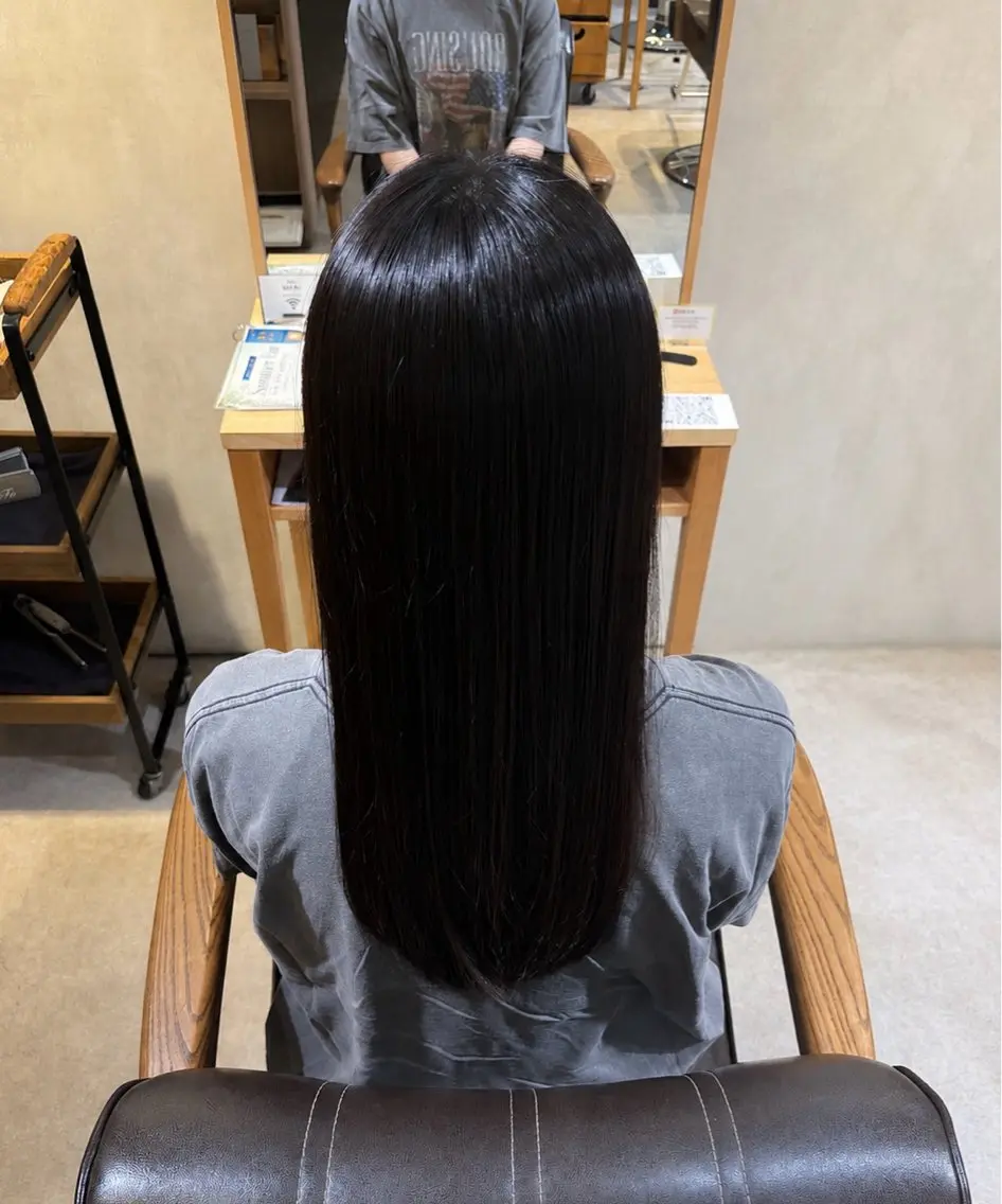 【日にち限定🌿】酸性ストレート＋似合わせカット✨艶髪ストレートの写真