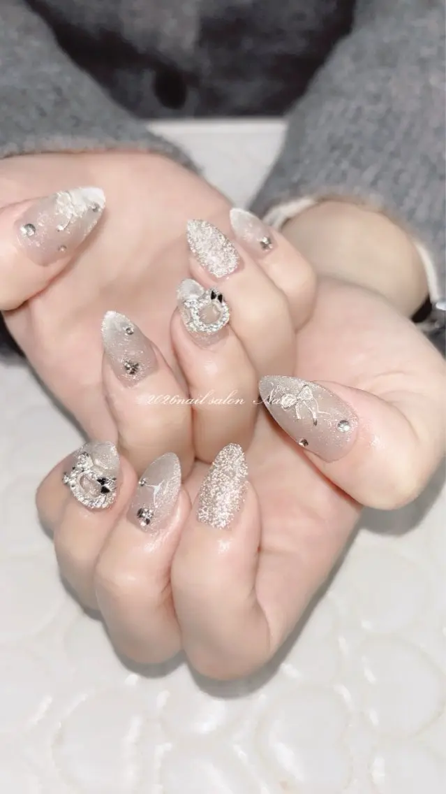 ネイル 長さ出し フラッシュネイル マグネットネイル ショートネイル nailsalon Natuのネイルデザイン