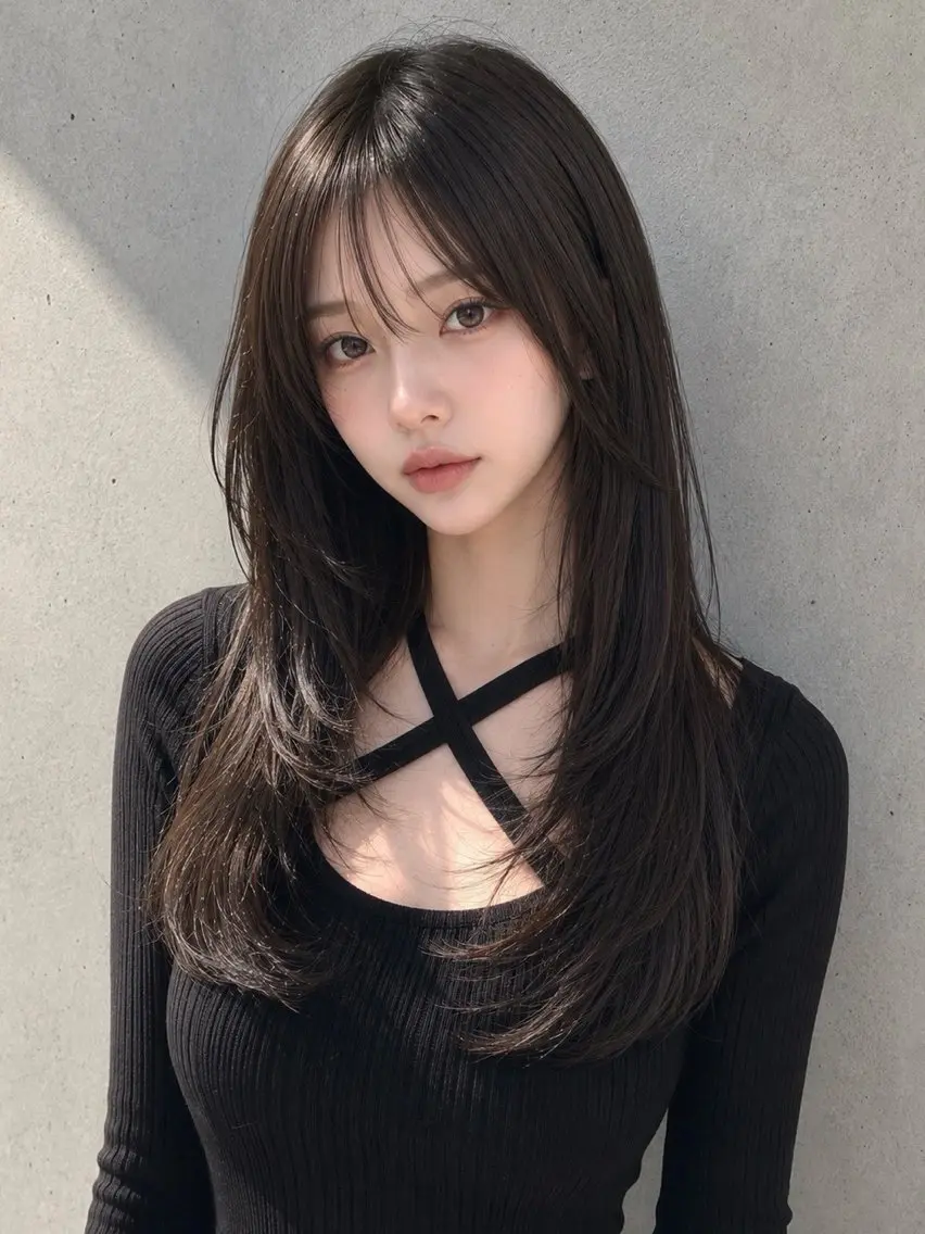 ロング カラー カット ヘアカラー トリートメント 渋谷韓国レイヤー /SAYAKA🩶ᩚのヘアスタイル