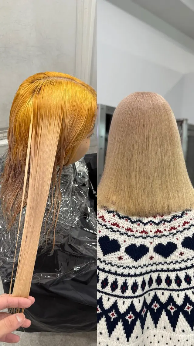 セミロング カラー ヘアカラー 【🥀履歴修正🥀】 ハイトーン職人/拓真のヘアスタイル