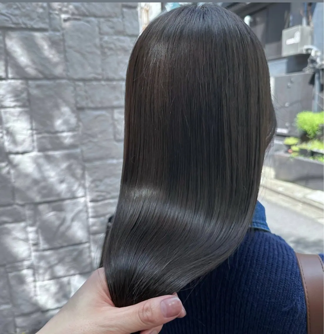 セミロング カラー ヘアカラー トリートメント ヘッドスパ ヘアセット 赤み消しカラー/縮毛 /顔まわり/ジョウのヘアスタイル