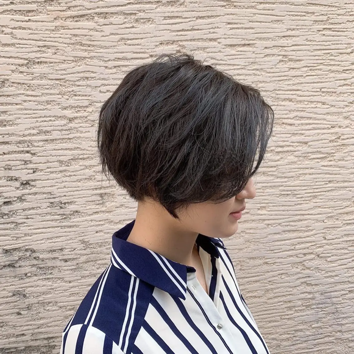 ショート カラー パーマ ヘアアレンジ M字・前髪割れ 改善メンズ特化/栢沼のヘアスタイル
